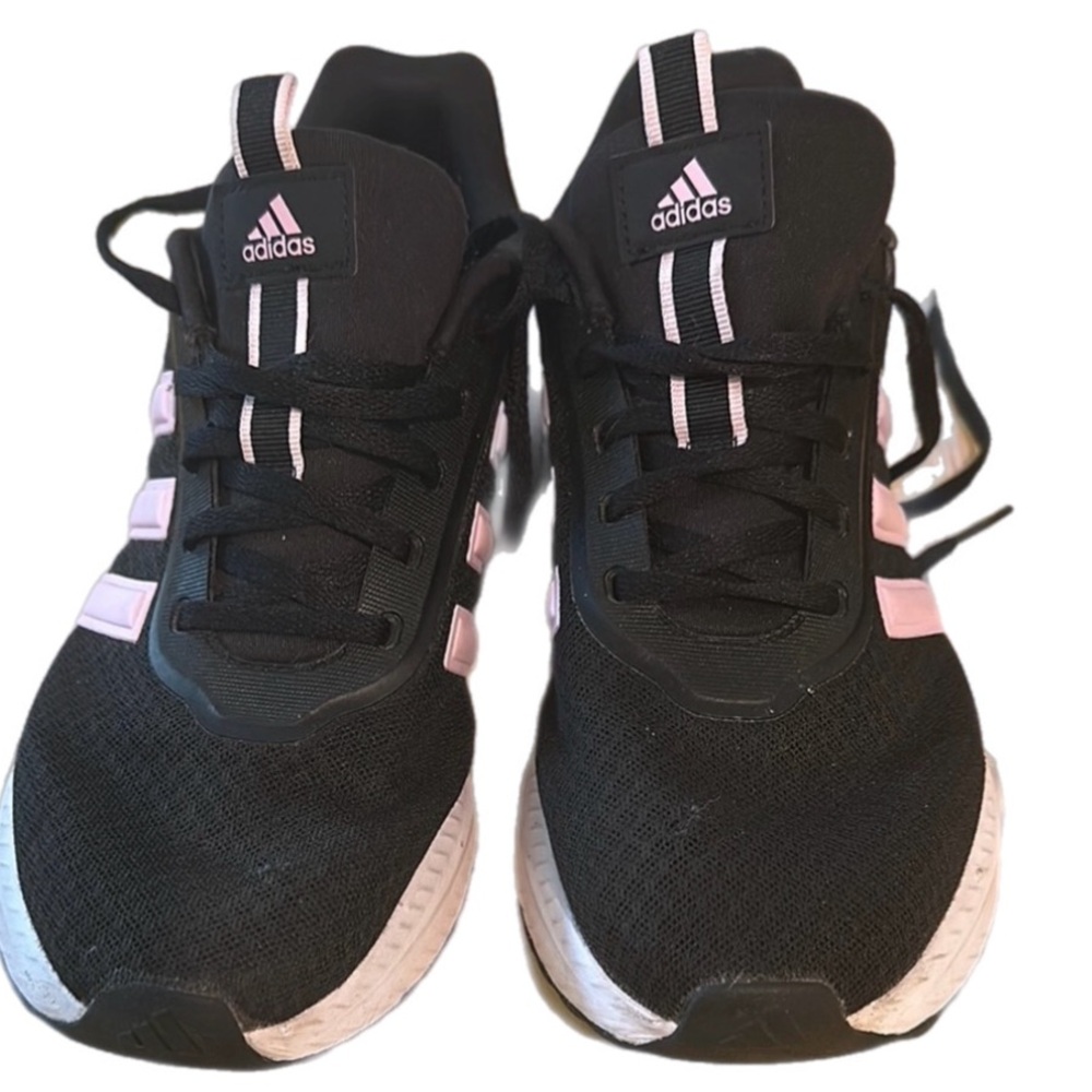 Adidas Women's Black and Pink Sneakers
